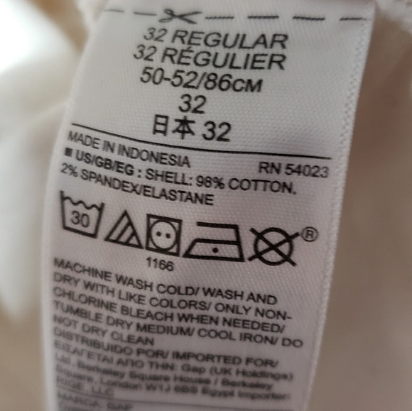 GAP True Skinny Ankle White Denim Jeans 32R - Picture 6 of 6